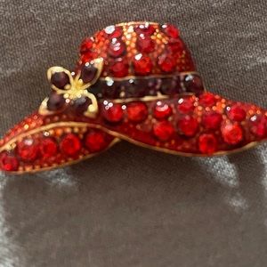 Adorable red hat pin